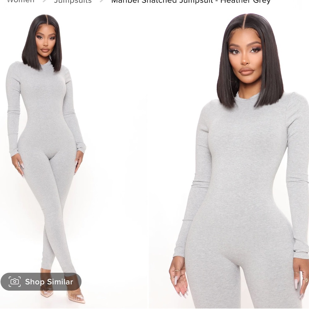 SNATCHED JUMPSUIT -heather grey